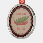 Dock The Halls Kanu Weihnachtsbaum Kariert Ornament Aus Metall (Links)