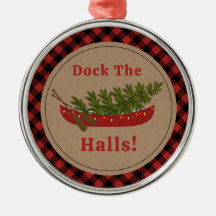 Dock The Halls Kanu Weihnachtsbaum Kariert