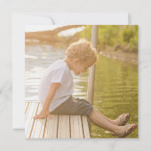 Dock The Halls Weihnachtsbaum Kanu Kariertes Foto Karte (Rückseite)