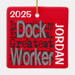 Dock Worker Extraordinaire CUSTOM Keramikornament