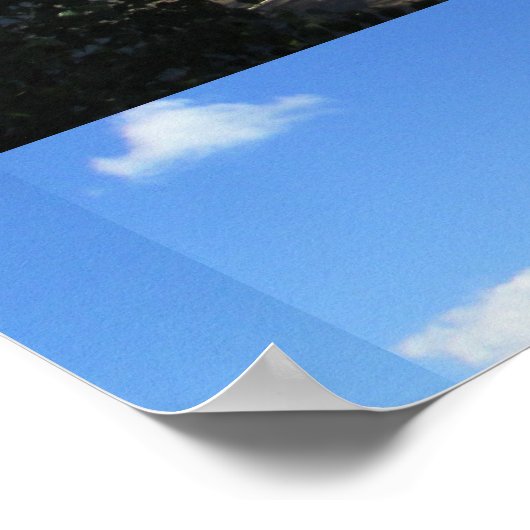 Dockboote am schönen See Poster (Ecke)