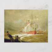 Docken eines Frachtschiffs Postkarte (Vorderseite)