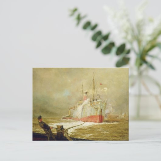 Docken eines Frachtschiffs Postkarte (Stehend Vorderseite)