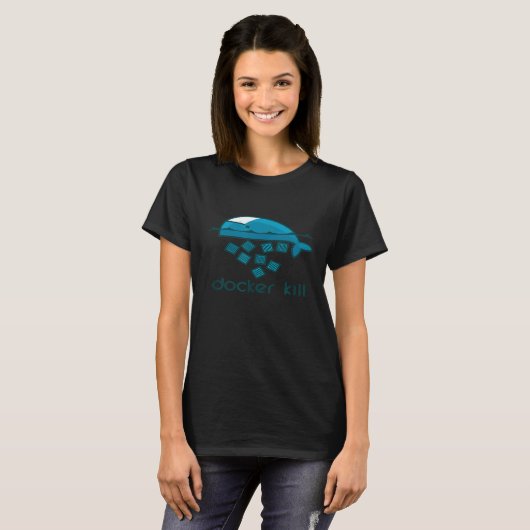 Docker Container Linux entwickelt Programmieren vo T-Shirt (Vorne ganz)