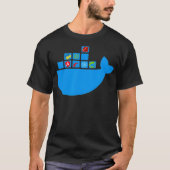 Docker React Node Js Ruby Rail Python Hackathon T-Shirt (Vorderseite)