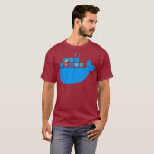 Docker React Node Js Ruby Rail Python Hackathon T-Shirt (Vorne ganz)