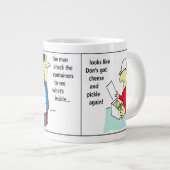 Docker Shipping Container Cartoon Spaß Jumbo-Tasse (Vorderseite Rechts)