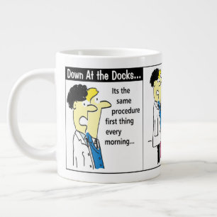 Docker Shipping Container Cartoon Spaß Jumbo-Tasse