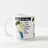 Docker Shipping Container Cartoon Spaß Kaffeetasse (Links)