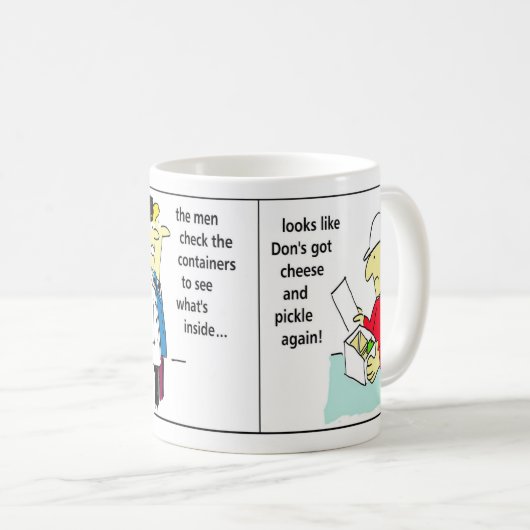 Docker Shipping Container Cartoon Spaß Kaffeetasse (VorderseiteRechts)