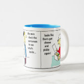 Docker Shipping Container Cartoon Spaß Zweifarbige Tasse (VorderseiteRechts)