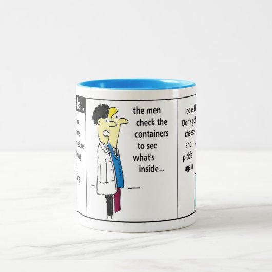 Docker Shipping Container Cartoon Spaß Zweifarbige Tasse (Mittel)