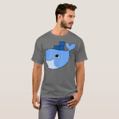 Docker Swarm Container auf Blue Whale Hackathon T-Shirt (Vorne ganz)