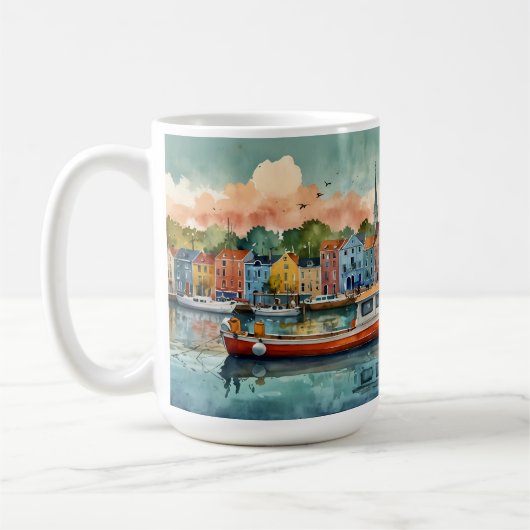 Docking Boats Tasse (Links)