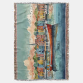 Docking Boats wirbeln schwarz Decke (Vorderseite Vertikal)