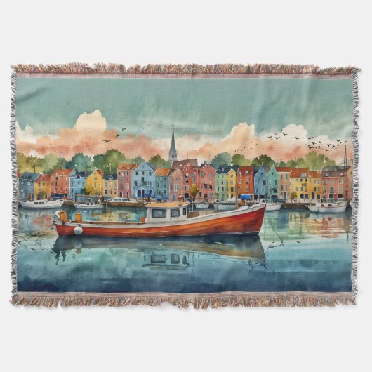 Docking Boats wirbeln schwarz Decke (Vorderseite)