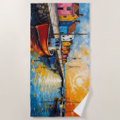 Docking Boote Strandhandtuch (Vorderseite)