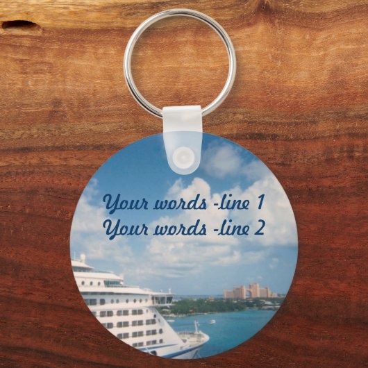 Docking in Nassau Custom Schlüsselanhänger (Vorderseite)