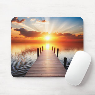 Docking Lake bei Sunrise Mousepad