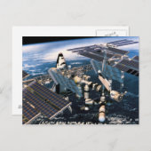 Docking Space Shuttle Postkarte (Vorne/Hinten)