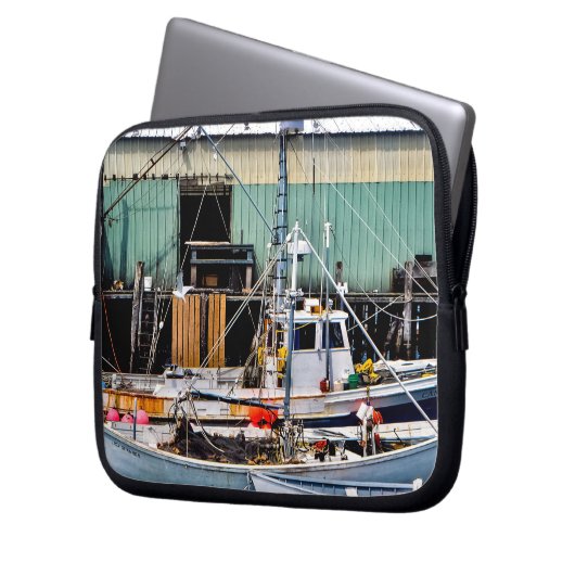 Dockingboote Laptopschutzhülle (Vorderseite Links)