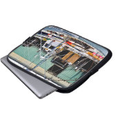 Dockingboote Laptopschutzhülle (Vorne Knopf)