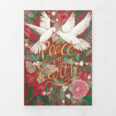 Docks Weltfrieden Weihnachtskarte Dreifach Gefaltete Einladung (Cover)