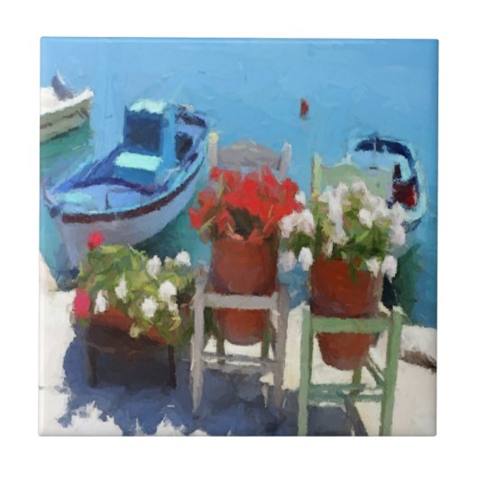 Dockside-Blume Fliese (Vorderseite)