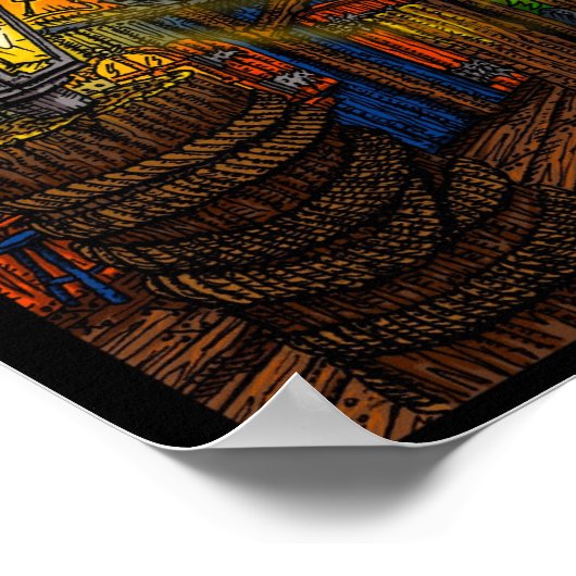 Dockside Eclipse - Poster (Ecke)