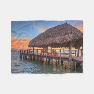 Dockside-Sonnenaufgang Fleecedecke