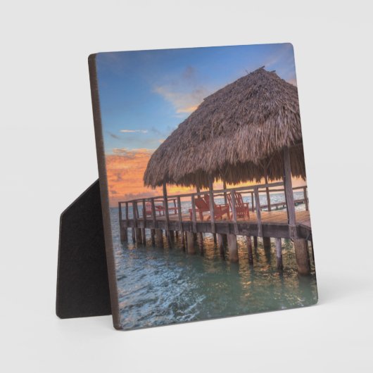 Dockside Sunrise Fotoplatte (Vorderseite)