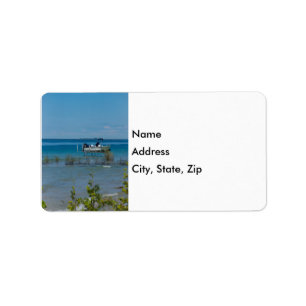 Dockt an Mackinac-Adressmarken Adressaufkleber