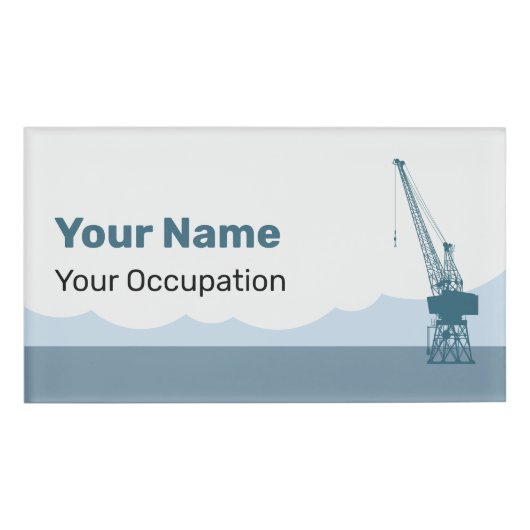 Dockyard Crane Namenschild (Vorderseite)