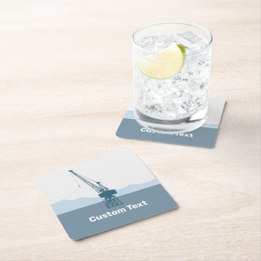 Dockyard Crane Rechteckiger Pappuntersetzer (Vor Ort)