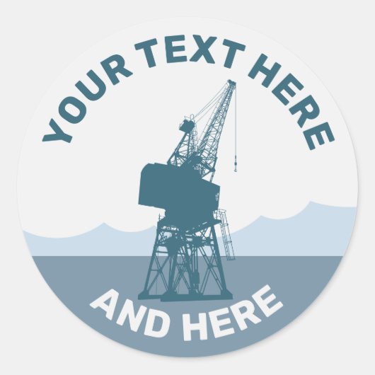 Dockyard Crane Runder Aufkleber (Vorderseite)