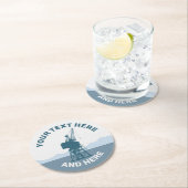 Dockyard Crane Runder Pappuntersetzer (Vor Ort)