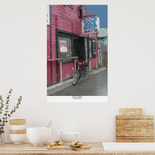 Doc's Bike Shop, Stockton, Kalifornien Poster (Küche)