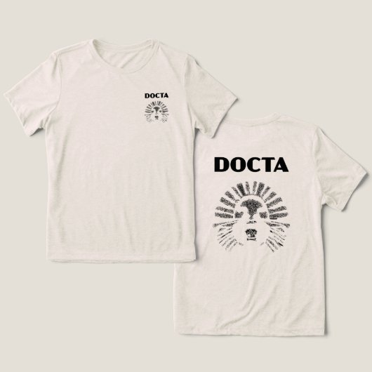 Docta stipe face Tri-Blend shirt (Design Vorderseite & Rückseite)