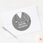 Doctor Abschluss Gift Runder Aufkleber (Umschlag)