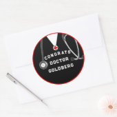 Doctor Abschluss Gift Runder Aufkleber (Umschlag)
