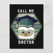 Doctor Abschluss PHD Funny Llama Alpaca Postkarte (Vorderseite)