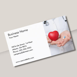 Doctor and Heart Business Card Template Visitenkarte