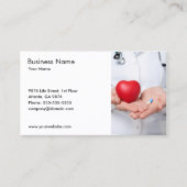 Doctor and Heart Business Card Template Visitenkarte (Vorderseite)