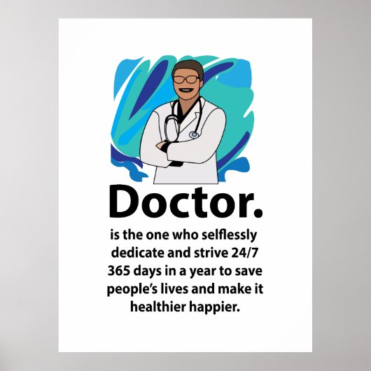 Doctor Appreciation Quote Poster (Vorne)