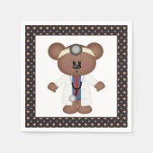 Doctor Bear Cartoon Party Servietten (Vorderseite)