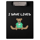 Doctor Bear I Rett Lives Clipboard Klemmbrett (Vorderseite)