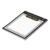 Doctor - Black and Gold Notepad Notizblock (Rotiert)