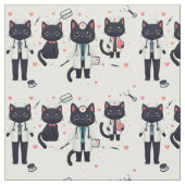 Doctor Black Cat Stoff (Nahaufnahme)