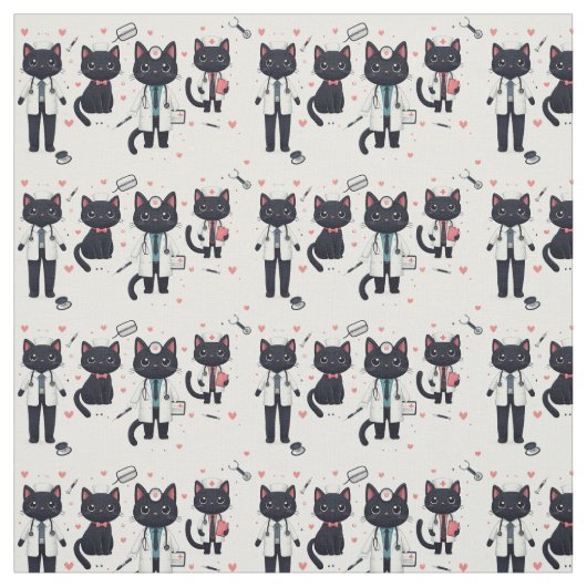 Doctor Black Cat Stoff (Muster)