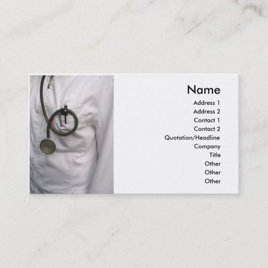 Doctor Bueiness Card Visitenkarte (Vorderseite)